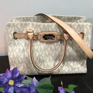 Michael Kors Leather Canvas Tote